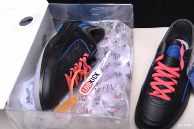 Rep TBkick Jordan 2 DJ4375-004 Black SP Off-White Retro Blue Low 0815